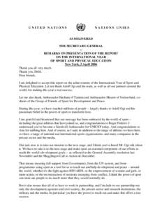 Draft remarks by the Secretary-General