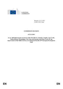 EUROPEAN COMMISSION Brussels, [removed]C[removed]final