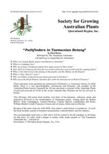 SGAP(Qld) publications and book reviews  http://www.sgapgld.org.au/publications.html Society for Growing Australian Plants