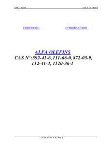 OECD SIDS  ALFA OLEFINS