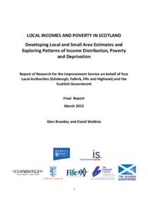 LOCAL INCOMES AND POVERTY IN SCOTLAND