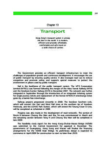 231  Chapter 13 Transport Hong Kong’s transport system is among