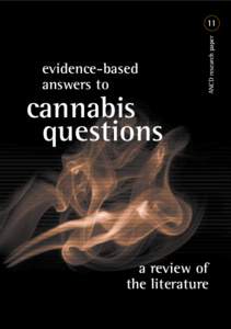 evidence-based answers to cannabis questions
