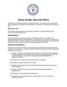 ABC Quick Guide - Security Plan