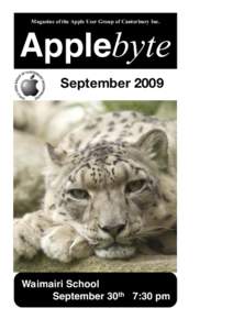 Magazine of the Apple User Group of Canterbury Inc.  Applebyte September[removed]Waimairi School