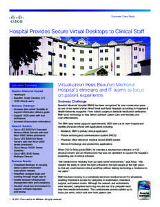 Beaufort Memorial Hospital Provides Secure Virtual Desktops to Clinical Staff