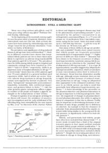 Kong TK • Iatrogenesis  EDITORIALS IATROGENESIS - STILL A GERIATRIC GIANT “Show me a drug without side-effects, and I’ll show you a drug without any effect!” Professor Derrick Dunlop, Edinburgh.