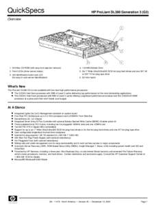 QuickSpecs  HP ProLiant DL380 Generation 3 (G3) Overview