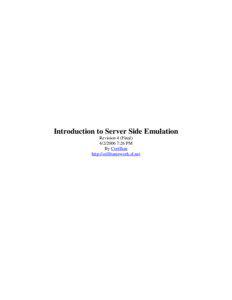 Introduction to Server Side Emulation Revision 4 (Final[removed]:26 PM