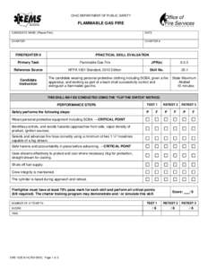 OHIO DEPARTMENT OF PUBLIC SAFETY  FLAMMABLE GAS FIRE CANDIDATE NAME (Please Print)  DATE