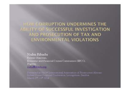 Microsoft PowerPoint - How Corruption Undermines the Ability of Successful Investigation