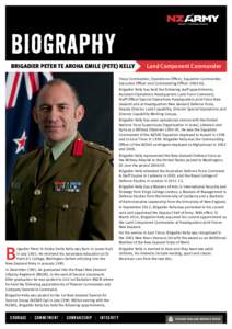 Brigadier / New Zealand Defence Force / Australian Defence Force / Martyn Dunne / Mark Kelly / Military / New Zealand Special Air Service / New Zealand Army