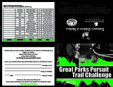 Delaware  Pursuit Great Parks Pursuit Trail Challenge