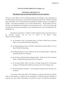 Enclosure Va  TOWN PLANNING ORDINANCE (Chapter 131) PROPOSED AMENDMENT TO THE DRAFT PAK LAP OUTLINE ZONING PLAN NO. S/SK-PL/1 Pursuant to section 6B(8) of the Town Planning Ordinance (the Ordinance), upon consideration o