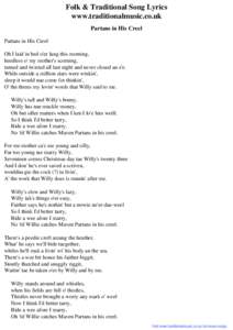 Folk & Traditional Song Lyrics - Partans in His Creel