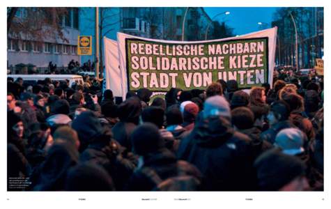 Demonstration für „solidarische Räume in der Nachbarschaft“ im Februar in Berlin-Friedrichshain Foto: CITYPRESS24  14