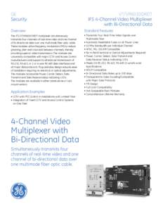 GE Security VT/VR6010DRDT IFS 4-Channel Video Multiplexer with Bi-Directional Data