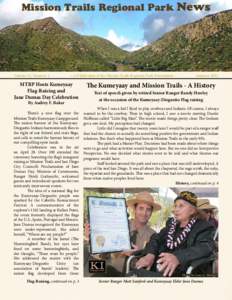 Mission Trails Regional Park News  Volume 23, Number 3 -- A Publication of the Mission Trails Regional Park Foundation --