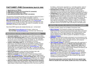 Electric vehicle conversion / Sustainable transport / Rechargeable batteries / Electric vehicles / Hybrid vehicles / Plug-in hybrid / CalCars / Blended mode / Electric vehicle battery / Transport / Green vehicles / Private transport