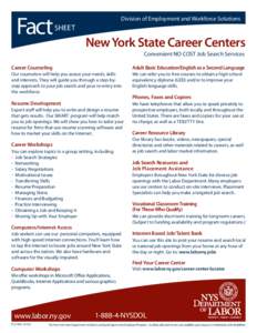 Fact  Division of Employment and Workforce Solutions sheet