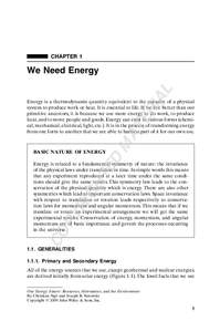 CHAPTER 1  AL We Need Energy