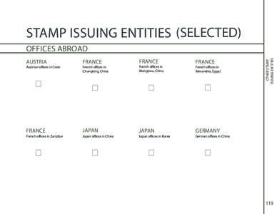 STAMP ISSUING ENTITIES (SELECTED) FRANCE FRANCE  French offices in