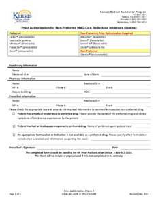 Kansas Medical Assistance Program  P O Box 3571 Topeka, KS[removed]Provider[removed]Beneficiary[removed]