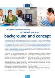 European Commission initiative on breast cancer:  background and concept