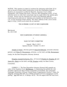 NOTICE: This opinion is subject to motions for rehearing under Rule 22 as well as formal revision before publication in the New Hampshire Reports. Readers are requested to notify the Reporter, Supreme Court of New Hampsh