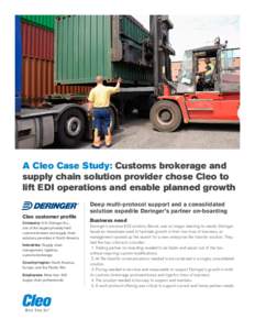 Cleo Case Study - Deringer Logistics