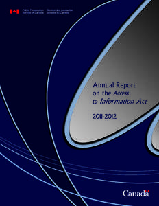 Annual Report on the Access to Information Act[removed]  TABLE OF CONTENTS