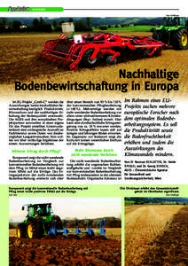 ACKERBAU Foto: Goldberger Nachhaltige Bodenbewirtschaftung in Europa Im EU-Projekt „Catch-C“ werden die