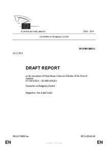 [removed]EUROPEAN PARLIAMENT Committee on Budgetary Control[removed]NLE)