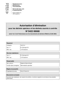 Autorisation CGE SA Aubonne[removed]