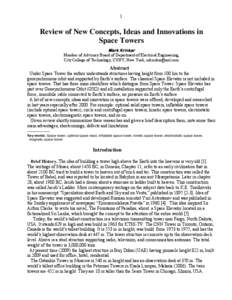Microsoft Word - Article -Review_of_Space_Towers from Mark corr[removed]doc