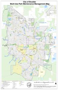 City of Boulder Multi-Use Path Maintenance Management Map Boulder Reservoir Natural Area OK OU