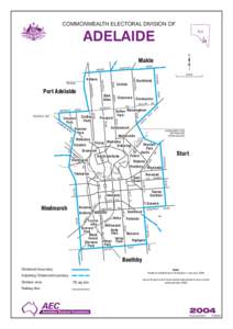 COMMONWEALTH ELECTORAL DIVISION OF SA ADELAIDE N