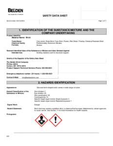 SAFETY DATA SHEET Revision date: Page 1 ofIDENTIFICATION OF THE SUBSTANCE/MIXTURE AND THE