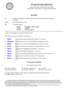 Lyle W. Hillyard / Employment Non-Discrimination Act / Utah / Politics of the United States / Humanities / Utah Legislature / 110th United States Congress / Utah State Senate