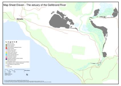 Map Sheet Eleven - The estuary of the Gellibrand River  Glenaire !  Legend
