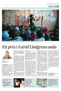 Svenska Dagbladet onsdag 1 aprilKULTUR 23 Praesas personal läser högt för barn i en läsklubb i Kapstaden. Läsklubbar menar de är en nyckel till utvecklingen av läskunnighet. FOTO: PRAESA