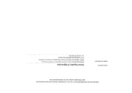 CONVENTION ON THE PROHIBITION OF THE USE, STOCKPILING, PRODUCTION AND TRANSFER OF ANTI-PERSONNEL MINES AND ON THEIR DESTRUCTION STATE [PARTY]:  |s|amic Republic of Afghanistan