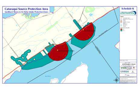 Cataraqui Source Protection Area  Schedule K Sandhurst Shores & AL Dafoe Intake Protection Zones ad