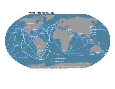 World Trade Routes, 1912  Liverpool Port Townsend