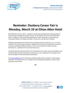 Microsoft Word - Danbury Career Fair Reminder March[removed]doc