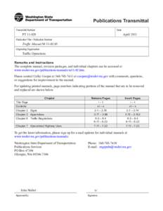 Publications Transmittal Transmittal Number Date  PT[removed]