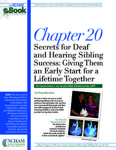 A NATIONAL RESOURCECENTER GUIDE FOR FOREARLY HEARING