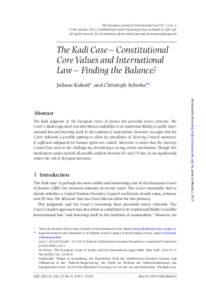 The European Journal of International Law Vol. 23 no. 4 © The Author, 2012. Published by Oxford University Press on behalf of EJIL Ltd. All rights reserved. For Permissions, please email: [removed] Th