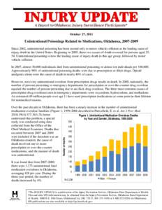 October 27, 2011  Unintentional Poisonings Related to Medications, Oklahoma, [removed]Since 2002, unintentional poisoning has been second only to motor vehicle collision as the leading cause of injury death in the Unite