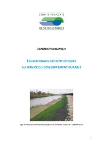 EXPERTISE THEMATIQUE  LES MATERIAUX GEOSYNTHETIQUES AU SERVICE DU DEVELOPPEMENT DURABLE  Digue de Protection contre l’érosion hydraulique et les inondations à Lattes (34) – Crédit Photo CFG